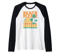 Summer vibes Sunset Wave Beach Sea sunshine Summer Maglia con Maniche Raglan