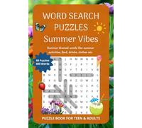 Summer Vibes Word Search Puzzle: Word Find Puzzles with Easy to Read Print about Summer Activities, Drinks, Food, Clothes | 6x9 inches, 120+ pages | ... | For Fun, Mindfulness, Calm, Relaxation