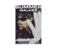 Summer Walker Still Over It- Poster su tela per camera da letto, decorazione artistica da parete, stampa artistica, stampa retrò, decorazione per la casa e la camera da letto, 60 x 90 cm, senza