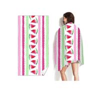 Summer Watermelon on Beach Print Soft Bath Towel Highly Absorbent Large Hand Towels Multipurpose for Hotel, Spa (63"31")el
