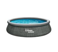 Summer Waves Set piscina Dark Herringbone 3,96 m x 84 cm, 7147 litri Quick Up Pool
