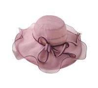Summer Women's Silk Foldable Big Brim Fisherman Hat Seaside Holiday Sun Hat