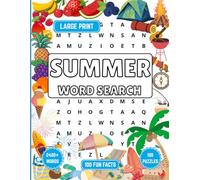 Summer Word Search: 100 Big Font Wordfind Puzzles for Adults & Seniors (2400+ Words).