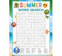 Summer Word Search 360+ Words: 30 Challenging Summer-Themed Word Search Puzzles • Easy-to-Read Large Print (8.5" × 11") • 360+ Words • Beach, Vacation, Tropical & Camping Themes • Includes Answer Key