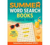 SUMMER Word Search Books for Adults - LARGE PRINT Edition: 100 Fun Puzzles with 2,500 Unique Words - Relaxing Summer Brain Games & Easy-to-Read Large Print