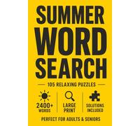 Summer Word Search for Adults Large Print: 2400+ Words