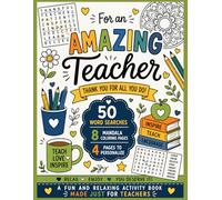 Summer Word Search for Teachers: 50 Fun Word Search Puzzles, Mandala Coloring Pages & Personalized Keepsake Pages for Relaxation, Vacation and Teacher Appreciation Gifts
