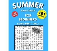 Summer Word Search: Large Print Easy Puzzles for Beginners