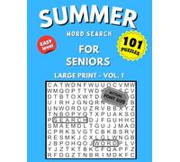Summer Word Search: Large Print Easy Puzzles for Seniors