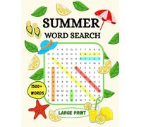 Summer Word Search: Large Print Puzzles with 1,500+ Words for Relaxing, Screen-Free Fun