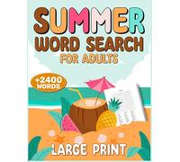 Summer Word Search Puzzle Book for Adults: Large Print Beach and Vacation Puzzles