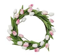 Summer Wreath - Large Flower Artificial Greenery | Summer Wreaths For Front Door, Bright Flower Arrangement, Greenery Decor For Home Apartment Indoor Outdoor Garden Yard Patio Porch Easter Holiday Par