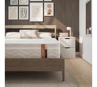 Summerby Sleep No2 - Materasso matrimoniale piccolo a molle e Envirofoam® Box Top Hybrid per letto matrimoniale piccolo, dimensioni: 122 x 190 cm, bianco