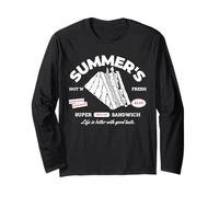 Summer's Super Sandwich - Good Food Good Mood - Citazione divertente Maglia a Manica