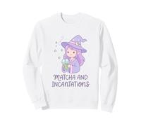 Summerween Art Matcha e Incantations Kawaii Witch Felpa