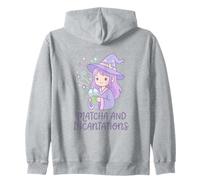 Summerween Art Matcha e Incantations Kawaii Witch Felpa con Cappuccio