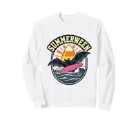 Summerween Art - Pipistrello da Surf Candy Corn Summer Vibes Felpa