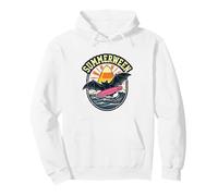 Summerween Art - Pipistrello da Surf Candy Corn Summer Vibes Felpa con Cappuccio