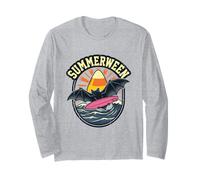 Summerween Art - Pipistrello da Surf Candy Corn Summer Vibes Maglia a Manica