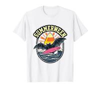 Summerween Art - Pipistrello da Surf Candy Corn Summer Vibes Maglietta