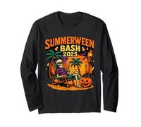 SummerWeen Bash 2025 Scheletro Beach Party Halloween Vibes Maglia a Manica