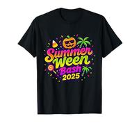 SummerWeen Bash 2025 Scheletro Beach Party Halloween Vibes Maglietta