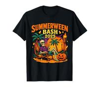 SummerWeen Bash 2025 Scheletro Beach Party Halloween Vibes Maglietta