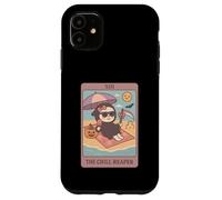 Summerween Chill Grim Reaper Summer Funny Cute Tarocchi Card Custodia per iPhone 11