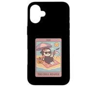 Summerween Chill Grim Reaper Summer Funny Cute Tarocchi Card Custodia per iPhone 16 Plus