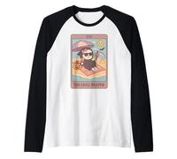 Summerween Chill Grim Reaper Summer Funny Cute Tarocchi Card Maglia con Maniche Raglan