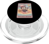 Summerween Chill Grim Reaper Summer Funny Cute Tarocchi Card PopSockets PopGrip per MagSafe