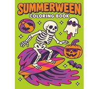 Summerween Coloring Book: Easy and Bold Puffy Characters