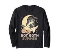 Summerween Hot Goth Summer Pastel Gothic Cute Kawaii Donne Maglia a Manica