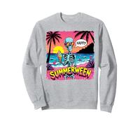 Summerween - Scheletro con Scena della Spiaggia del Gelato Felpa