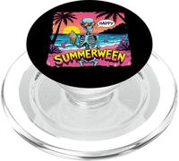 Summerween - Scheletro con scena della spiaggia del gelato PopSockets PopGrip per MagSafe