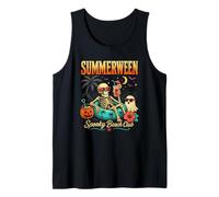 Summerween Scheletro Halloween Spooky Ghost Beach Vacation Canotta