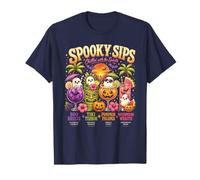 Summerween Spooky Sips Halloween Ghost Cocktail Vibes Maglietta