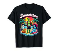 Summerween Summer Halloween Zombie Frankenstein Boo Ghost Maglietta