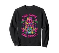 Summerween Sun Sand Skulls Beach Tropical Felpa