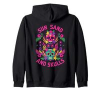Summerween Sun Sand Skulls Beach Tropical Felpa con Cappuccio