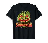 Summerween Watermelon Halloween Jack O Lantern Spooky Summer Maglietta