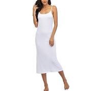 Summienlink Abito da Notte da Donna, Senza Maniche, Sexy, Lungo, Senza Maniche, da Indossare sotto i Vestiti, Bianco, XX-Large