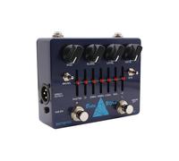 summina Bass Distortion Pedal Alpha Omega Dual Modes DI Box 6 bande EQ Headphone Output Amplificatore Simulator Bass Effects Pedal Aluminum Blue