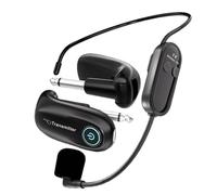 summina Microfonico per Chitarra Wireless Portata 30M Trasmettitore Audio Wireless Ricevitore Plug and Play Accoppiamento Automatico Spina Rotante a 270 Gradi per Palco Streaming Live