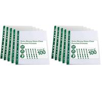 SUMMIT Buste perforate in polietilene, formato A4, trasparenti, 100 buste in plastica (Confezione da 2)