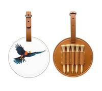 Summit Hawk Silhouette Brown Golf Tee Storage Bag - Facile da trasportare e più efficiente nel giocare a golf