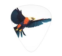 Summit Hawk Silhouette - Set di 12 plettri per chitarra, sottili, medi e spessi, adatti per chitarra, basso, chitarra elettrica e ukulele