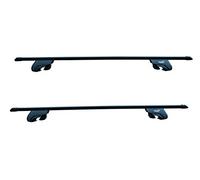 Summit sup-815, Barre Portapacchi Premium per Auto con corrimano, in Acciaio Nero, Set di 2