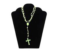 SUMMITDRAGON 8 Colori Bella Glow In Dark Rosario Perline Per Croce Collana Gioielli Nottilucente Collana Must-have Per Il Cattolicesimo Pregare Cristallo Donne, Misura unica, come descritto, come