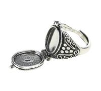 SUMMITDRAGON Anelli apribili di dimensioni regolabili con scatola nepalese Gawu porta gioielli anelli strass modello goffrato accessorio dichiarazione di personalità